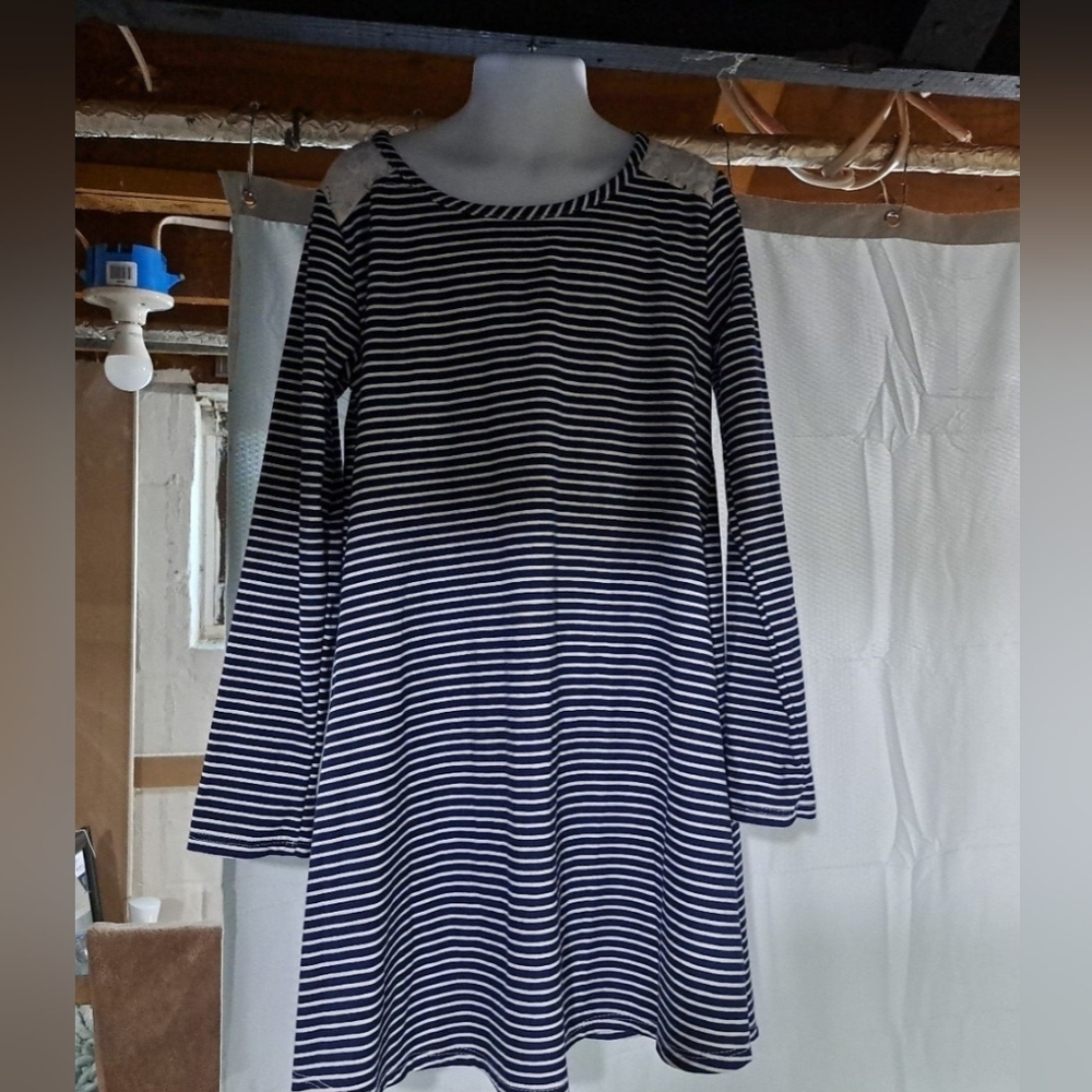 Girls striped long sleeve dress